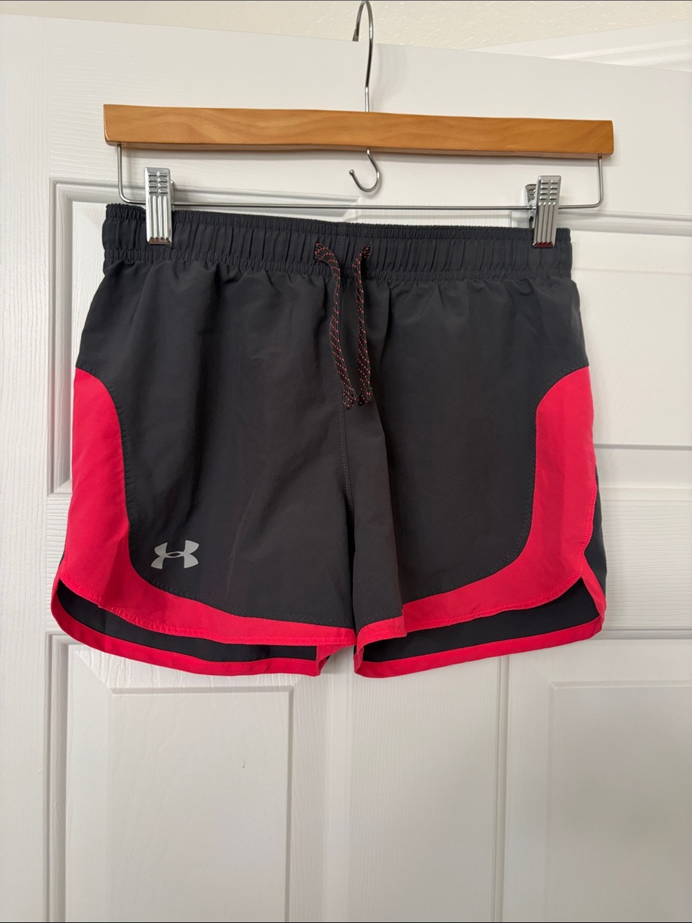 Under Armour Black & Hot Pink Athletic Running Shorts